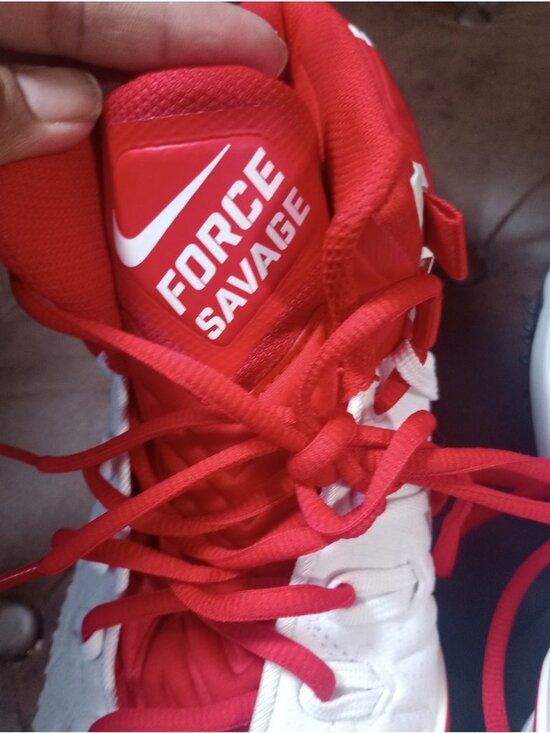 New Nike Force Savage Pro Shark Soccer/Football Cleats White/Red Size 14.5 main image 6